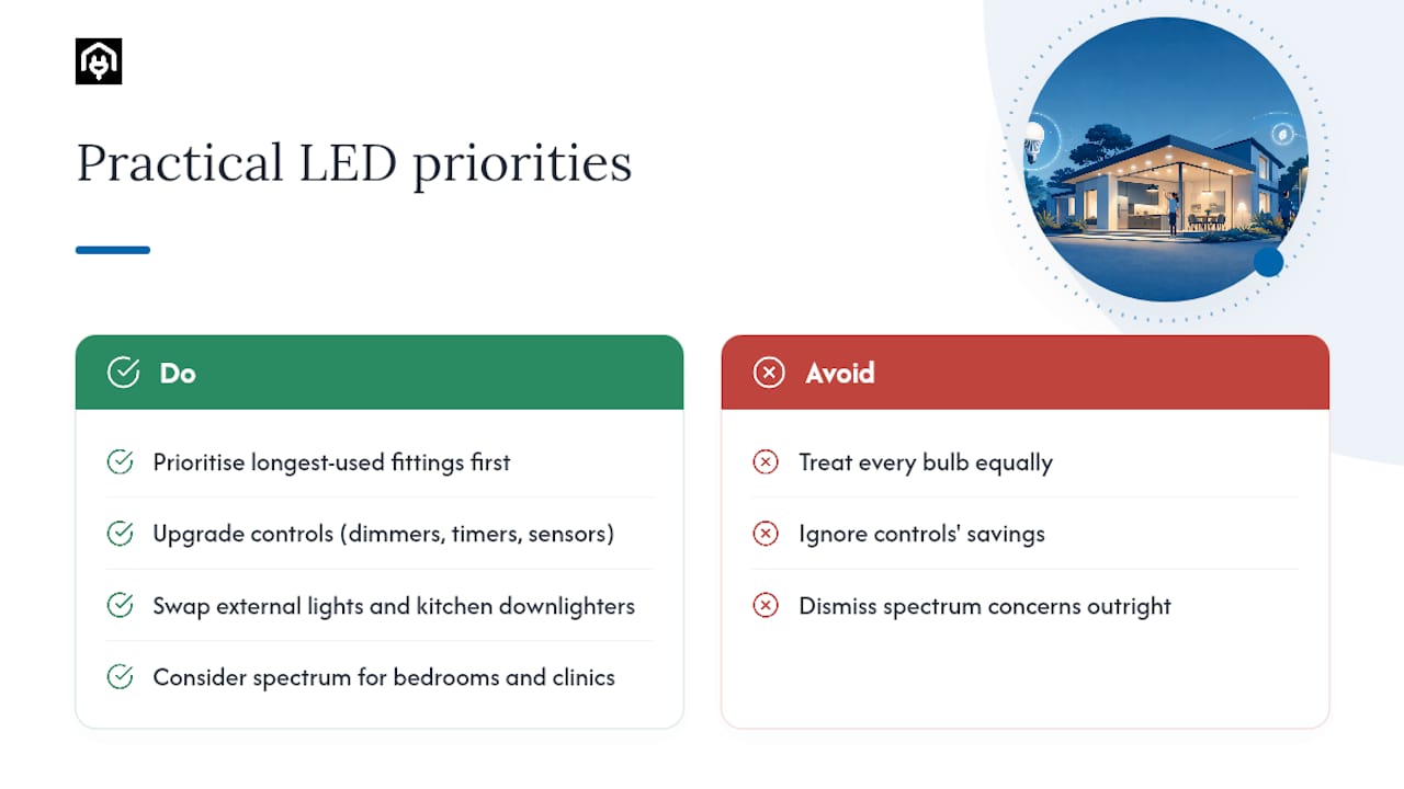 What's an editorial take on LED lighting's real payoff? — overview diagram
