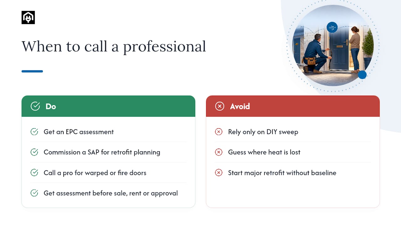 When it's worth calling in a professional assessment — overview diagram