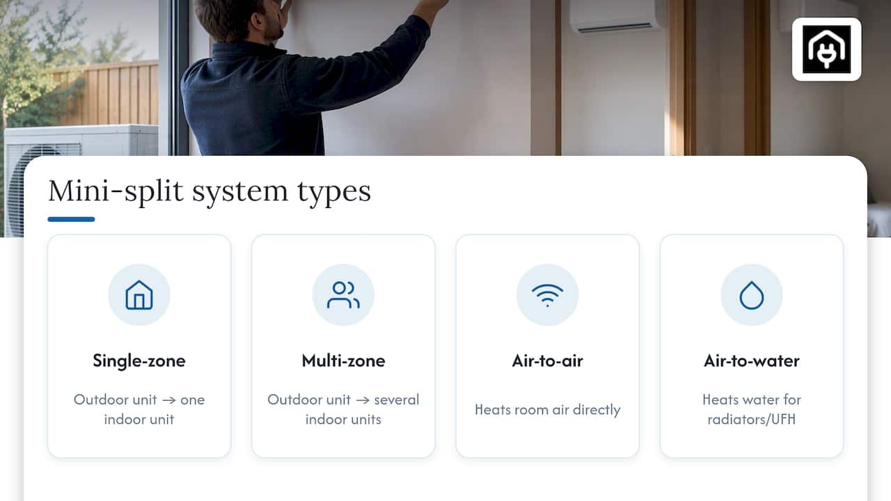 Mini split system types and connections