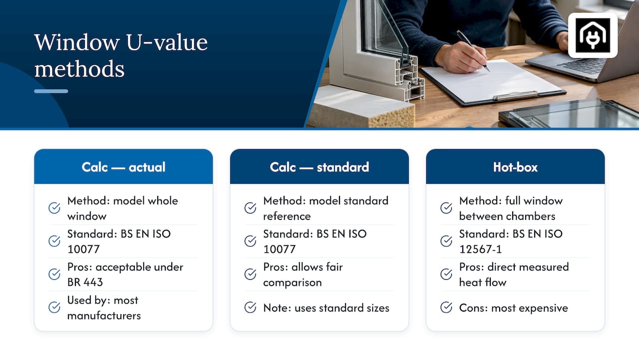 How U-values are measured and calculated — overview diagram