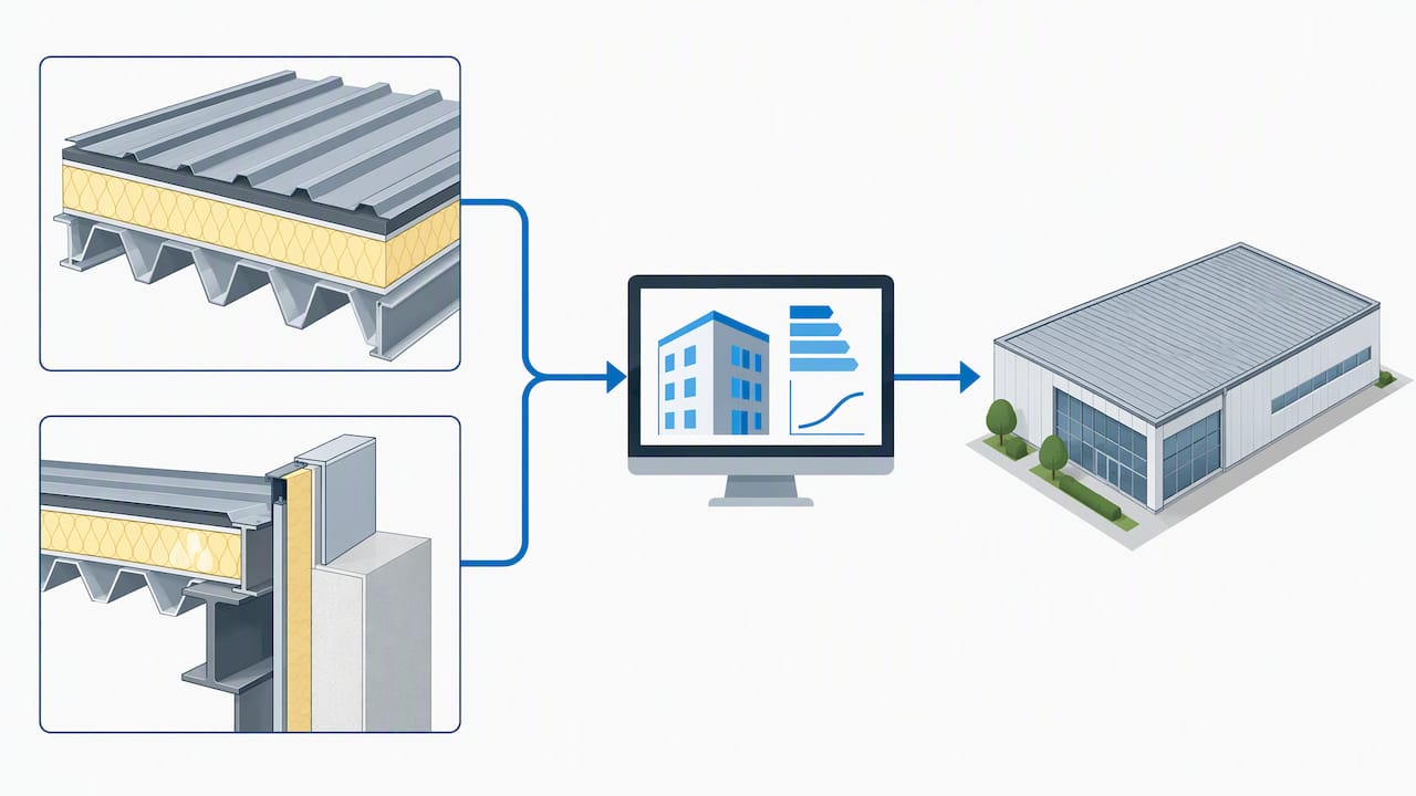 Roof build-up and thermal details informing EPC calculations