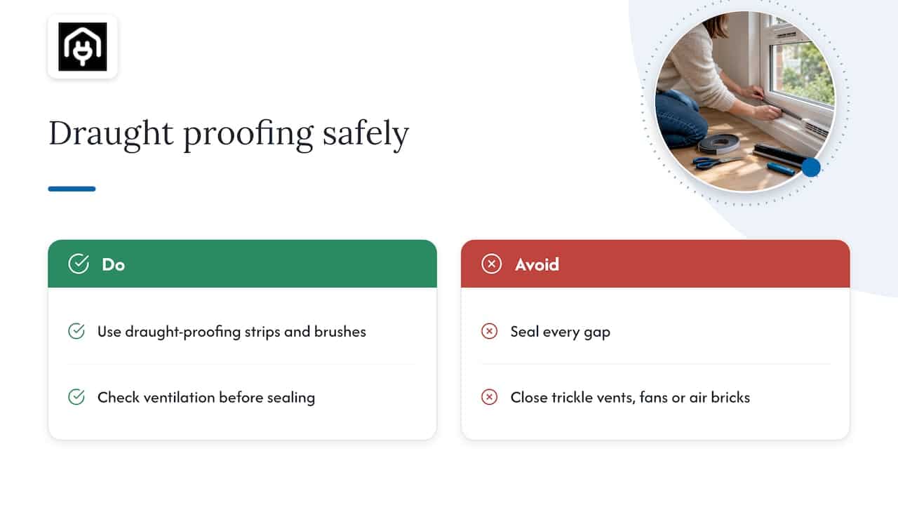 Draught proofing — overview diagram